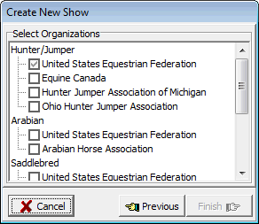 Create Show Select Other Orgs Dialog