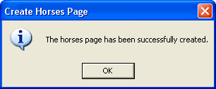 Horse Web Page