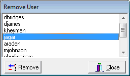 Remove User Dialog