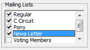 Selected Mailing Lists